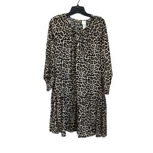 H&M Cheetah Print Swing Mini Dress Size M‎